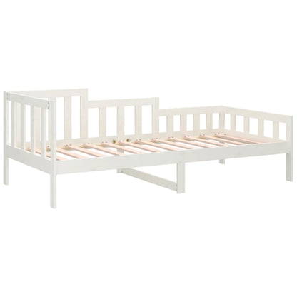 Slaapbank Zonder Matras Massief Grenenhout 80 x 200 cm Wit