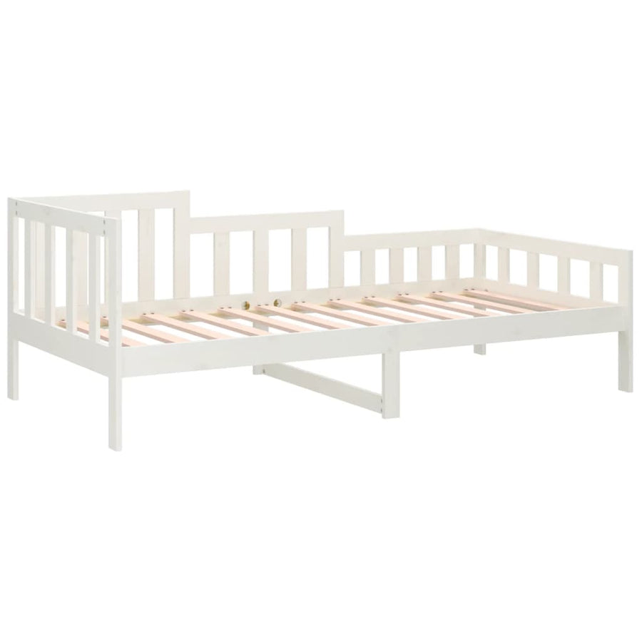 Slaapbank Zonder Matras Massief Grenenhout 80 x 200 cm Wit
