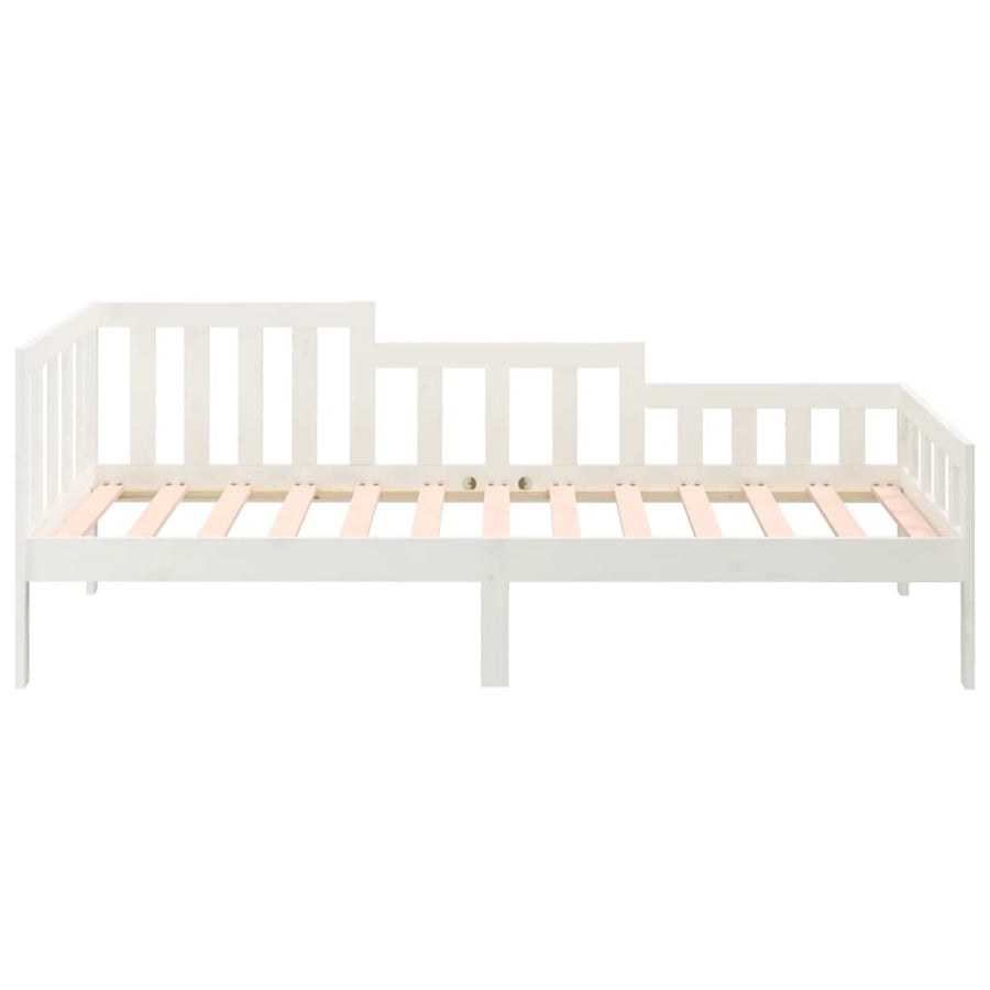 Slaapbank Zonder Matras Massief Grenenhout 80 x 200 cm Wit
