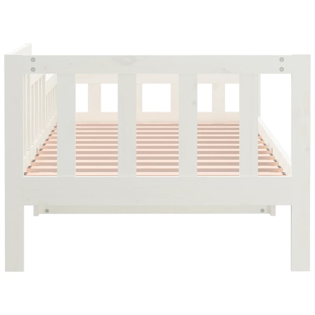 Slaapbank Zonder Matras Massief Grenenhout 80 x 200 cm Wit