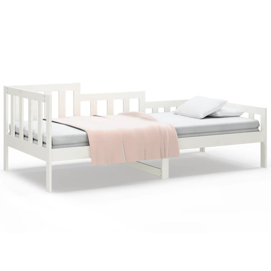 Slaapbank Zonder Matras Massief Grenenhout 90 x 200 cm Wit