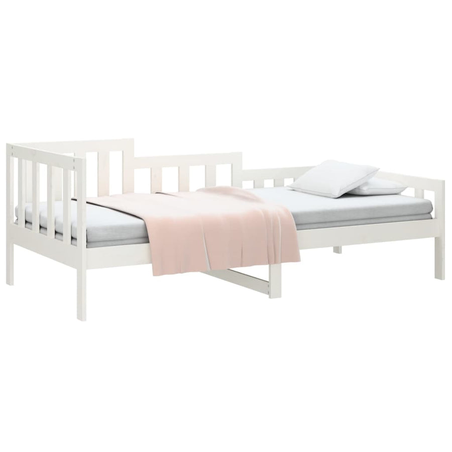 Slaapbank Zonder Matras Massief Grenenhout 90 x 200 cm Wit