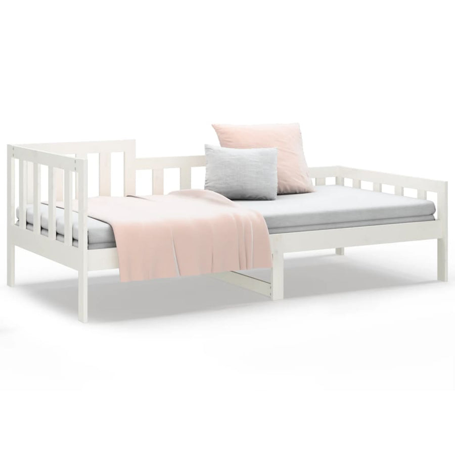 Slaapbank Zonder Matras Massief Grenenhout 90 x 200 cm Wit