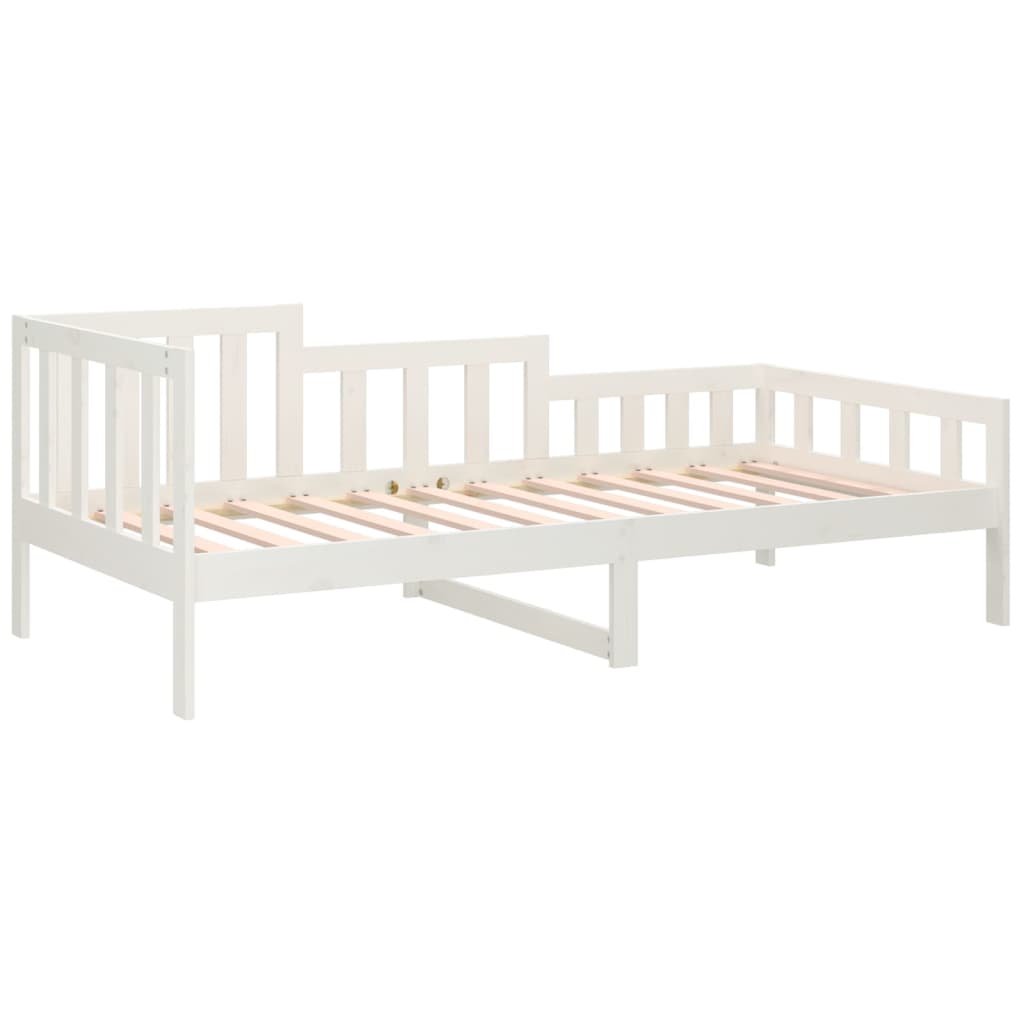 Slaapbank Zonder Matras Massief Grenenhout 90 x 200 cm Wit