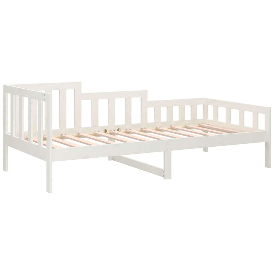 Slaapbank Zonder Matras Massief Grenenhout 90 x 200 cm Wit