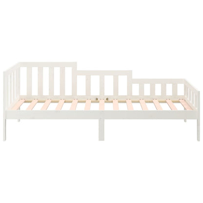 Slaapbank Zonder Matras Massief Grenenhout 90 x 200 cm Wit