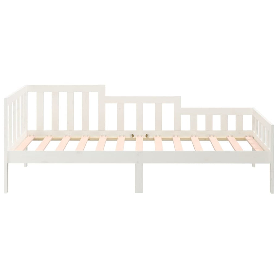 Slaapbank Zonder Matras Massief Grenenhout 90 x 200 cm Wit