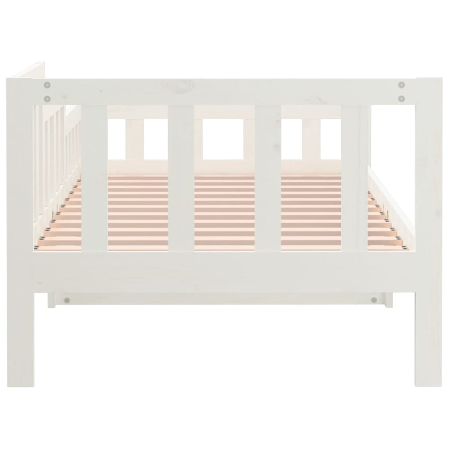 Slaapbank Zonder Matras Massief Grenenhout 90 x 200 cm Wit