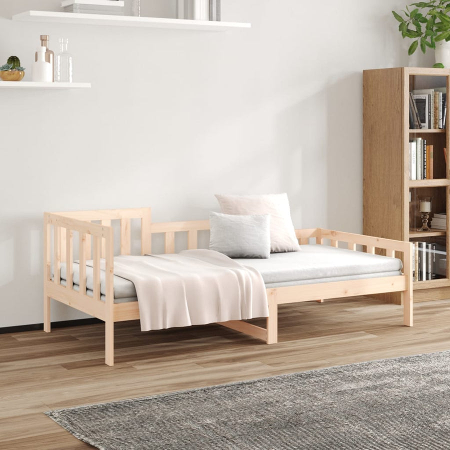Slaapbank Zonder Matras Massief Grenenhout 90 x 190 cm Naturel