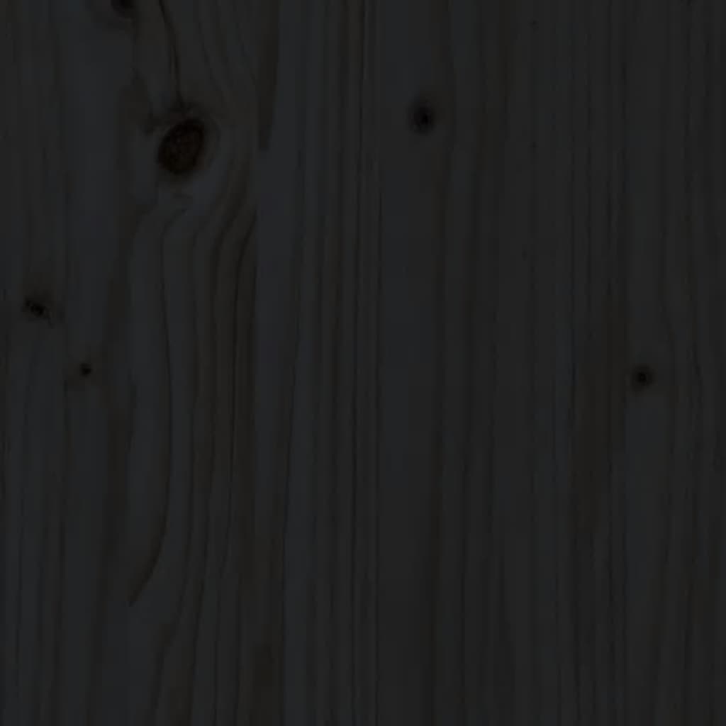 Slaapbank Uitschuifbaar 2X(80X200) Cm Massief Grenenhout Zwart
