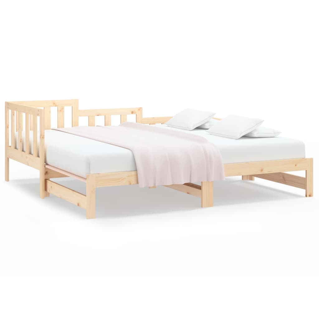 Slaapbank Uitschuifbaar Massief Grenenhout 2X(90X190) Cm