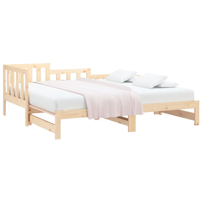 Slaapbank Uitschuifbaar Massief Grenenhout 2X(90X190) Cm