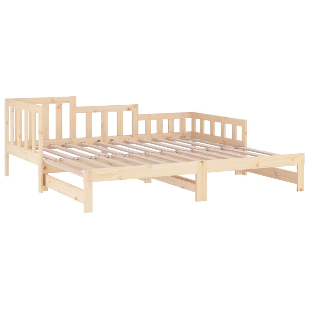 Slaapbank Uitschuifbaar Massief Grenenhout 2X(90X190) Cm