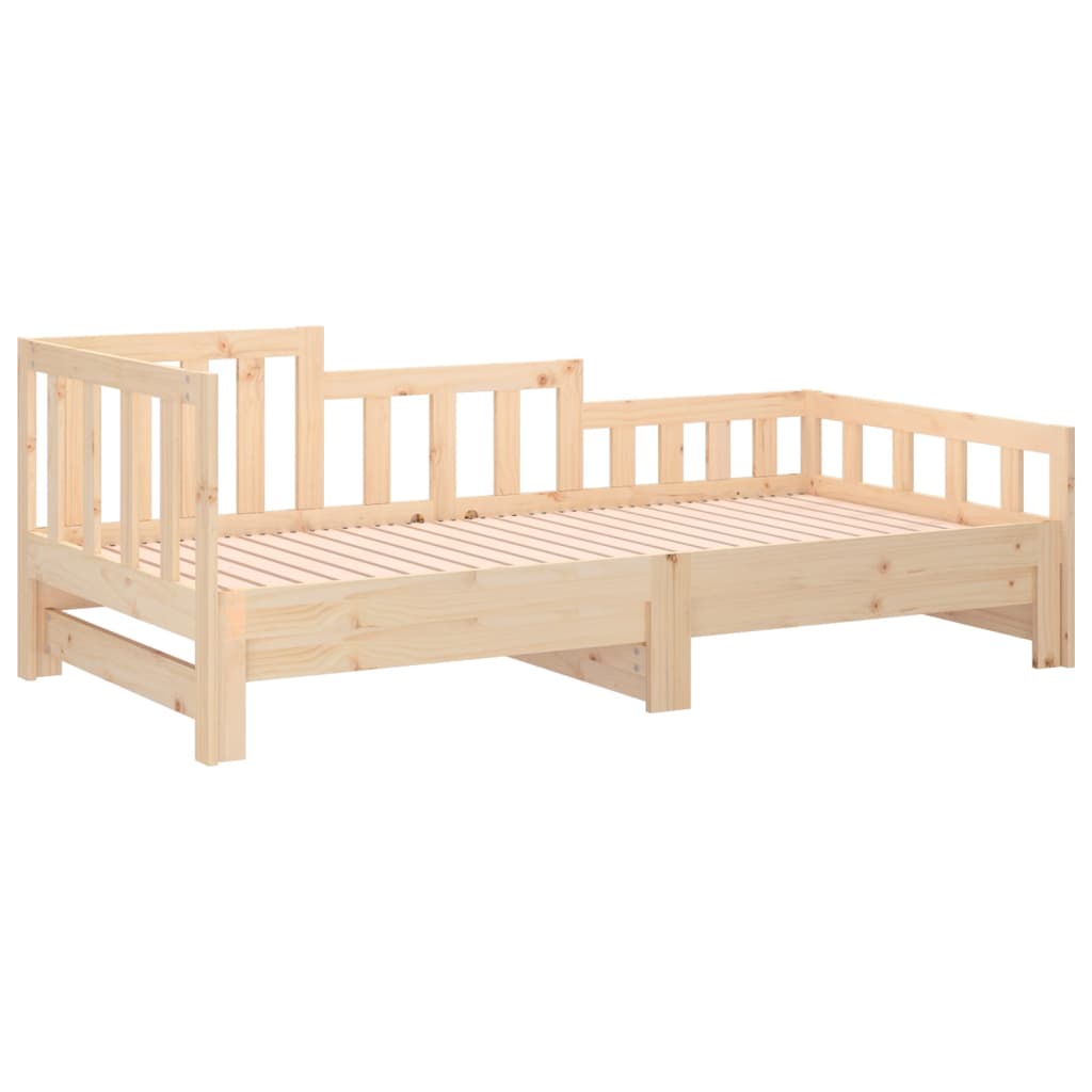 Slaapbank Uitschuifbaar Massief Grenenhout 2X(90X190) Cm