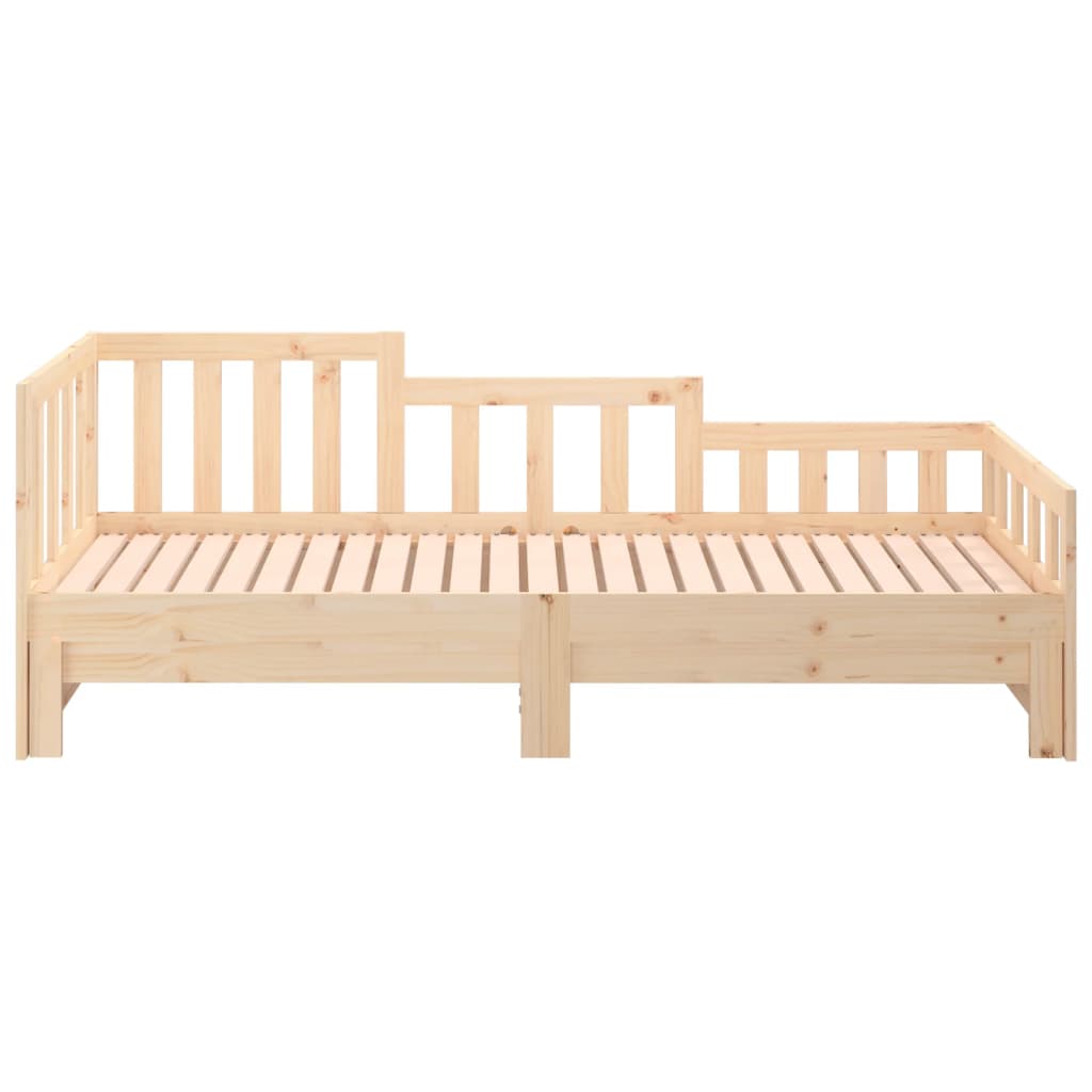 Slaapbank Uitschuifbaar Massief Grenenhout 2X(90X190) Cm
