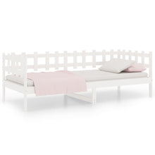Slaapbank Zonder Matras Massief Grenenhout 80 x 200 cm Wit
