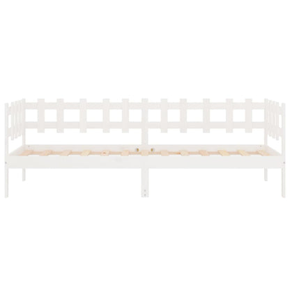 Slaapbank Zonder Matras Massief Grenenhout 80 x 200 cm Wit