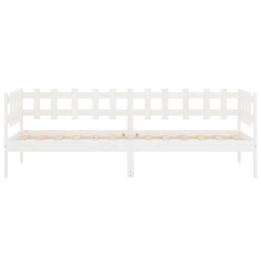 Slaapbank Zonder Matras Massief Grenenhout 80 x 200 cm Wit