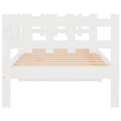 Slaapbank Zonder Matras Massief Grenenhout 80 x 200 cm Wit