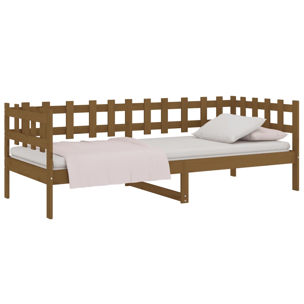 Slaapbank 80X200 Cm Massief Grenenhout Honingbruin