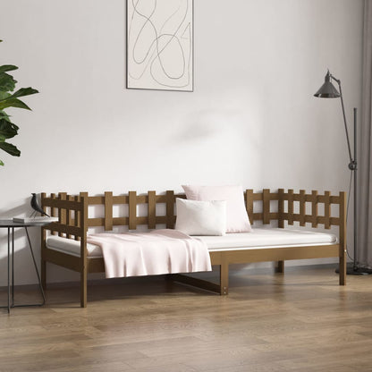 Slaapbank 80X200 Cm Massief Grenenhout Honingbruin