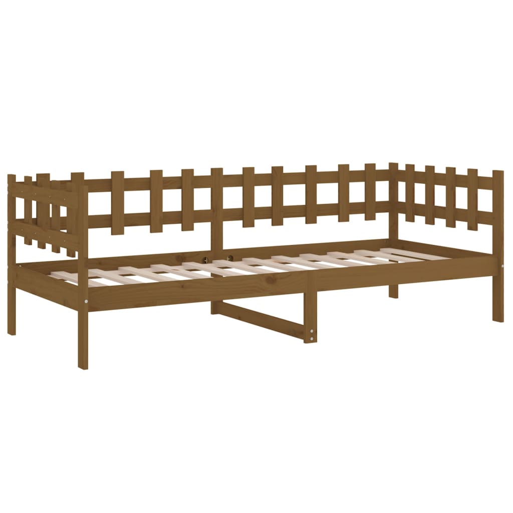 Slaapbank 80X200 Cm Massief Grenenhout Honingbruin