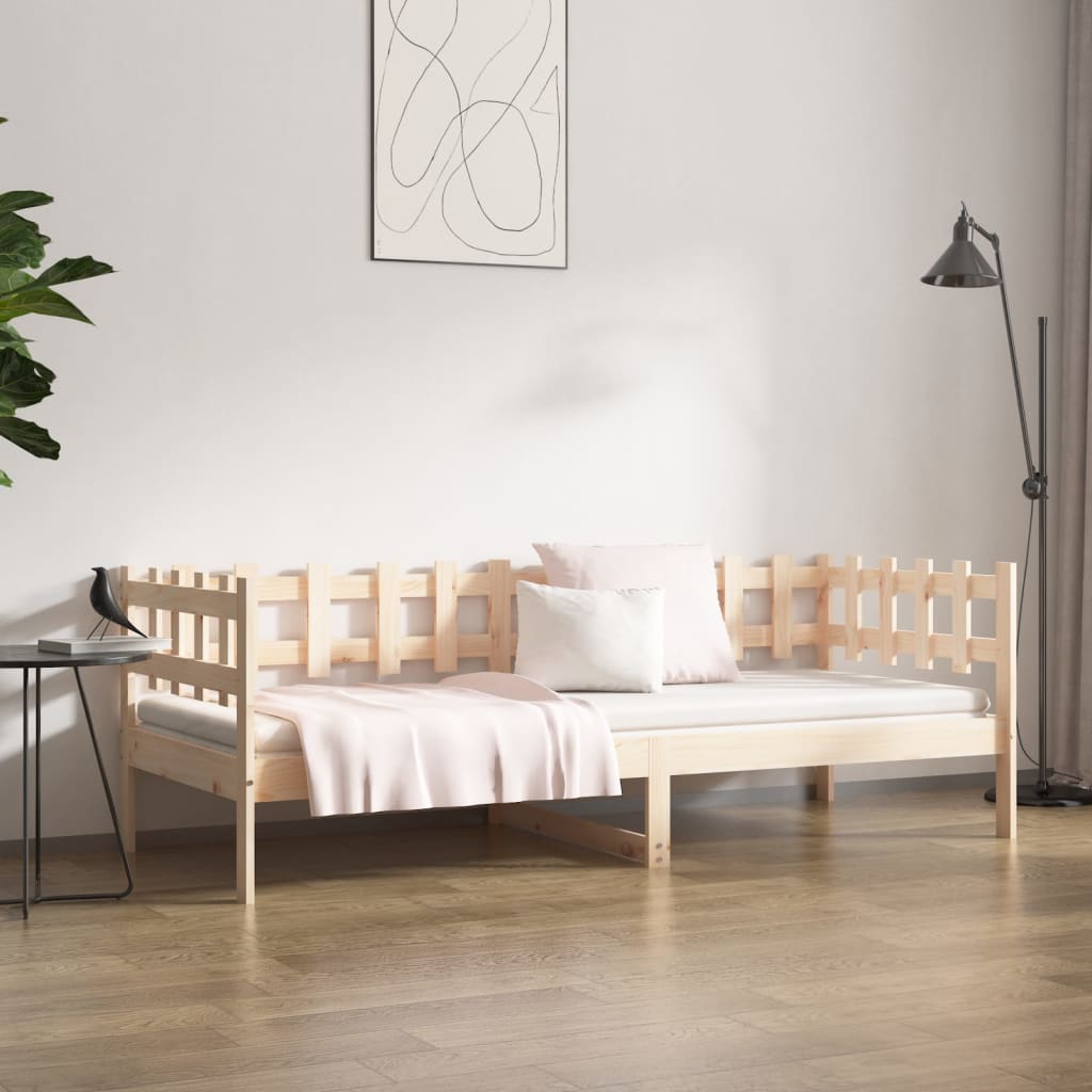 Slaapbank zonder matras 90x200 cm massief grenenhout