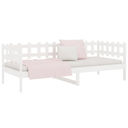 Slaapbank Zonder Matras Massief Grenenhout 90 x 200 cm Wit