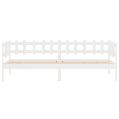 Slaapbank Zonder Matras Massief Grenenhout 90 x 200 cm Wit