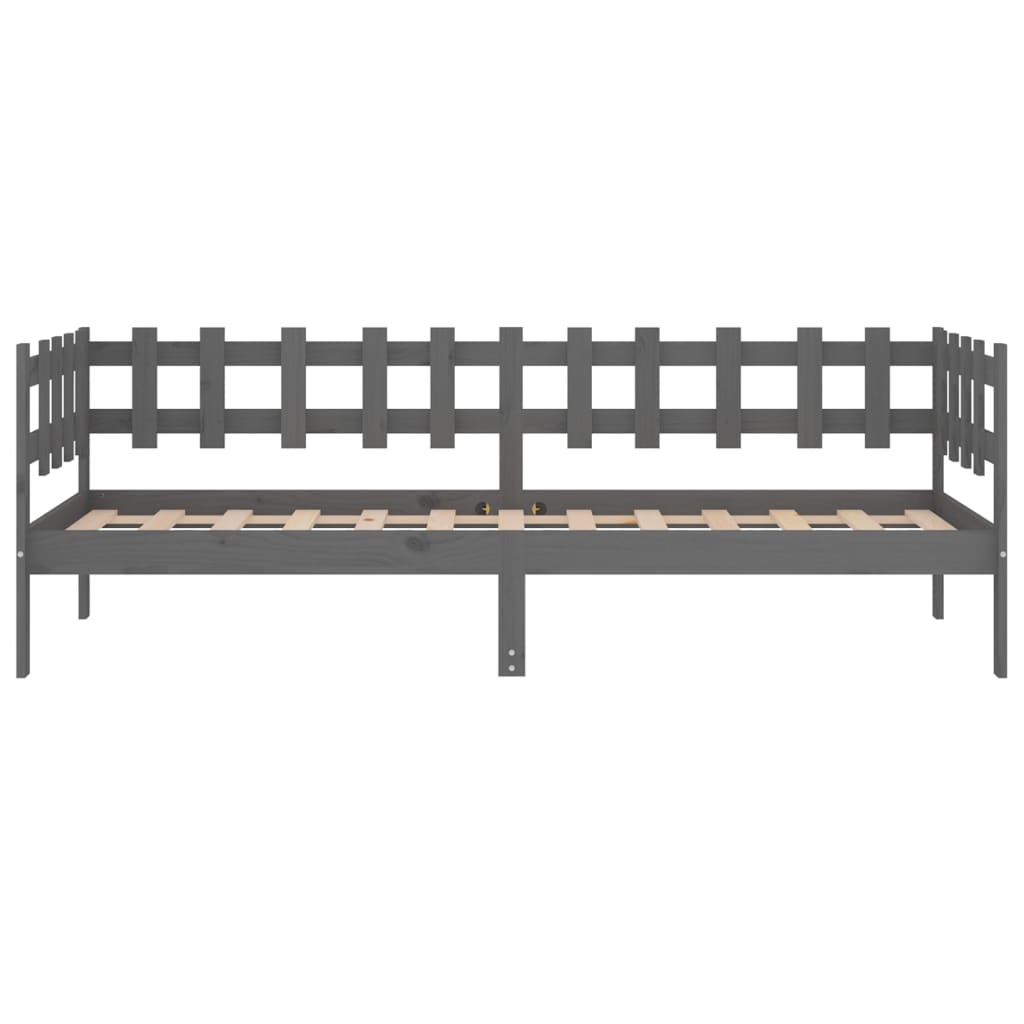 Slaapbank 90X200 Cm Massief Grenenhout Grijs