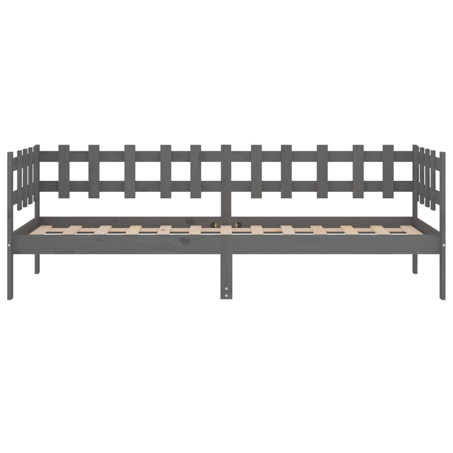 Slaapbank 90X200 Cm Massief Grenenhout Grijs