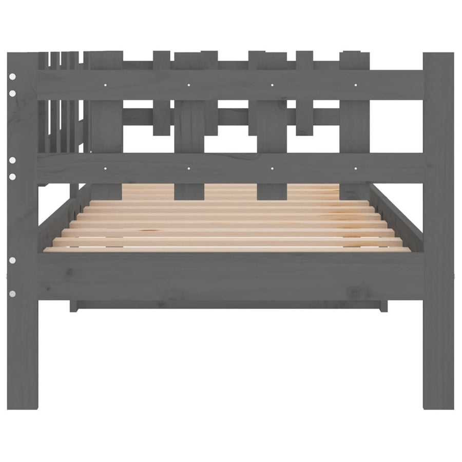 Slaapbank 90X200 Cm Massief Grenenhout Grijs