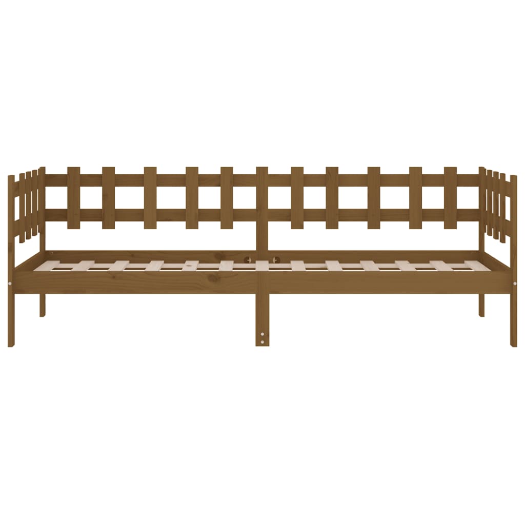 Slaapbank 90X200 Cm Massief Grenenhout Honingbruin