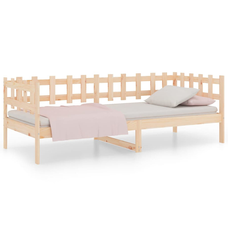 Slaapbank Zonder Matras Massief Grenenhout 90 x 190 cm Naturel