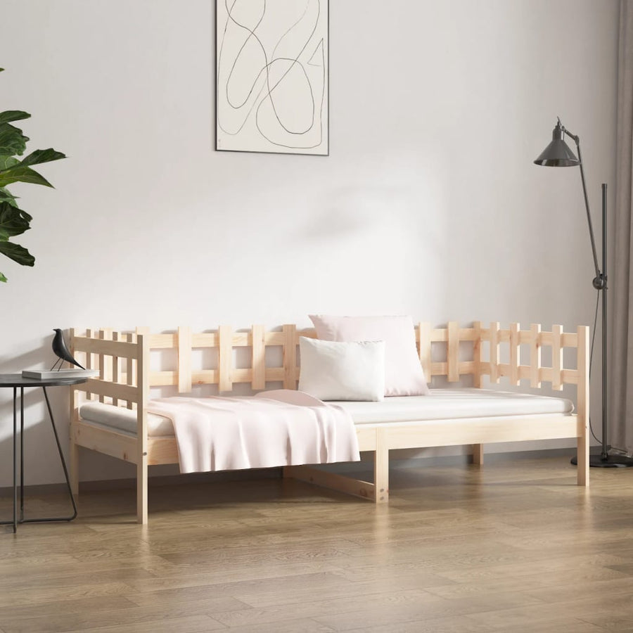 Slaapbank Zonder Matras Massief Grenenhout 90 x 190 cm Naturel
