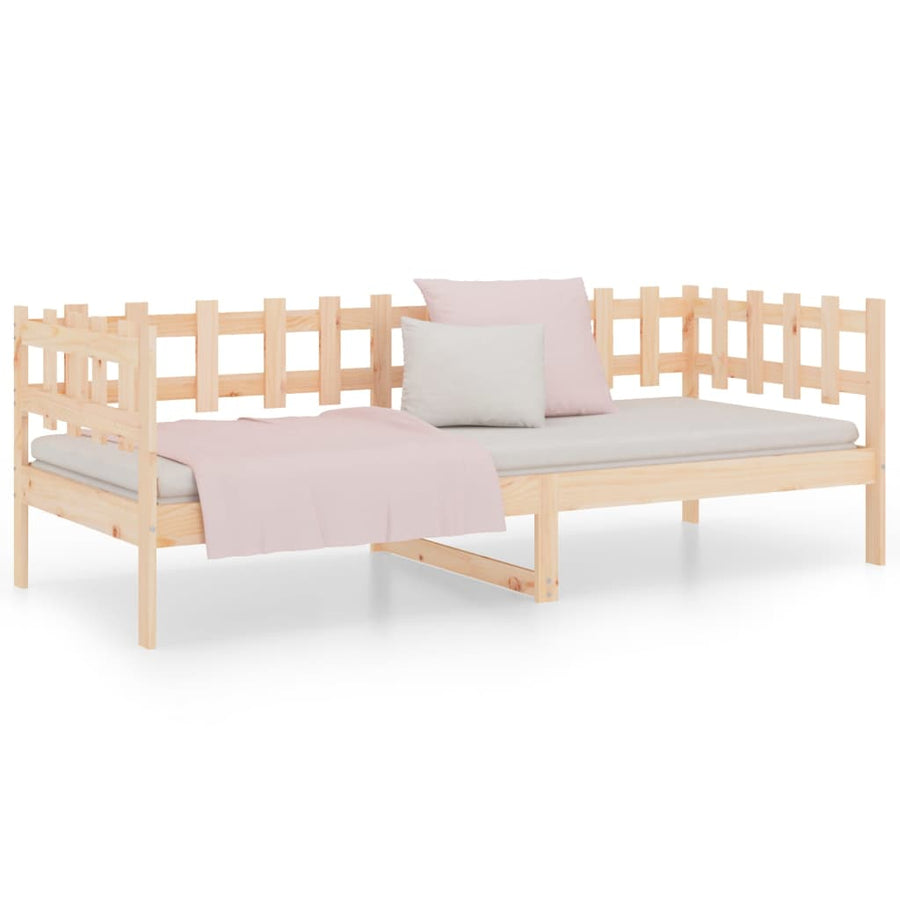 Slaapbank Zonder Matras Massief Grenenhout 90 x 190 cm Naturel