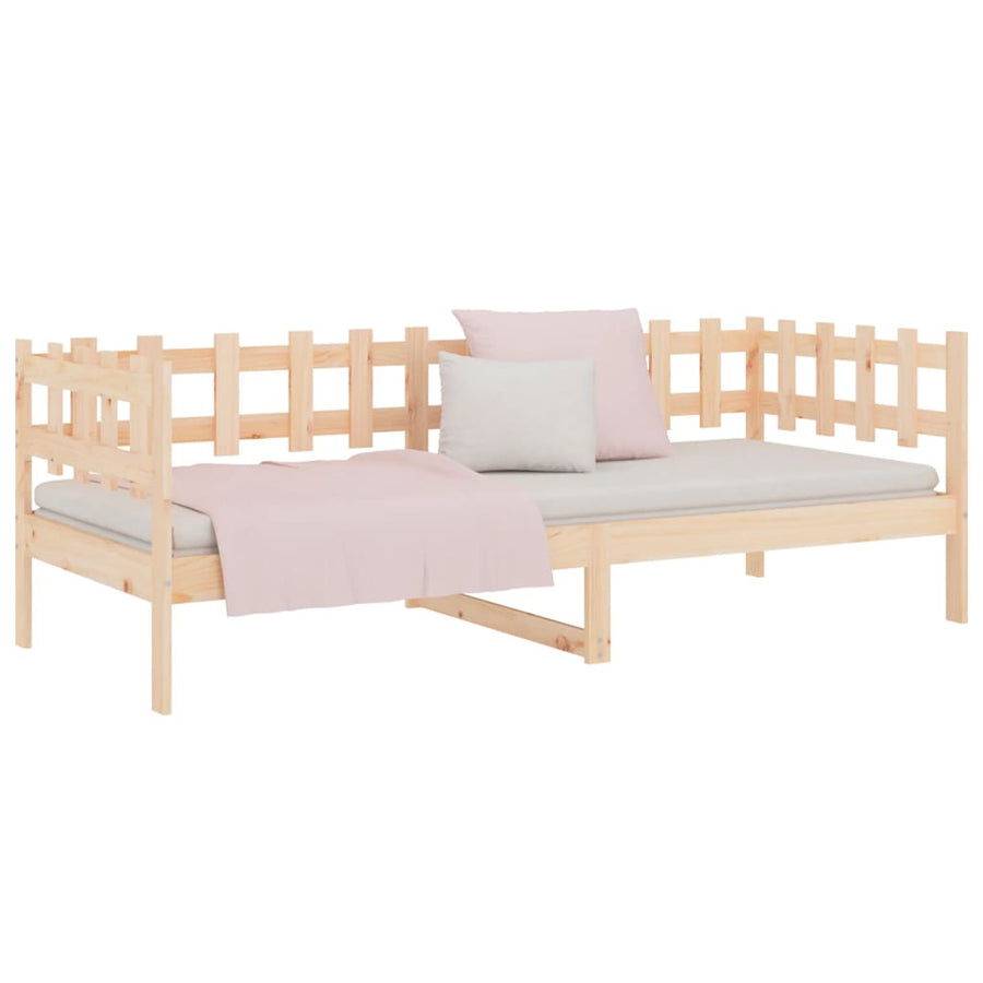 Slaapbank Zonder Matras Massief Grenenhout 90 x 190 cm Naturel