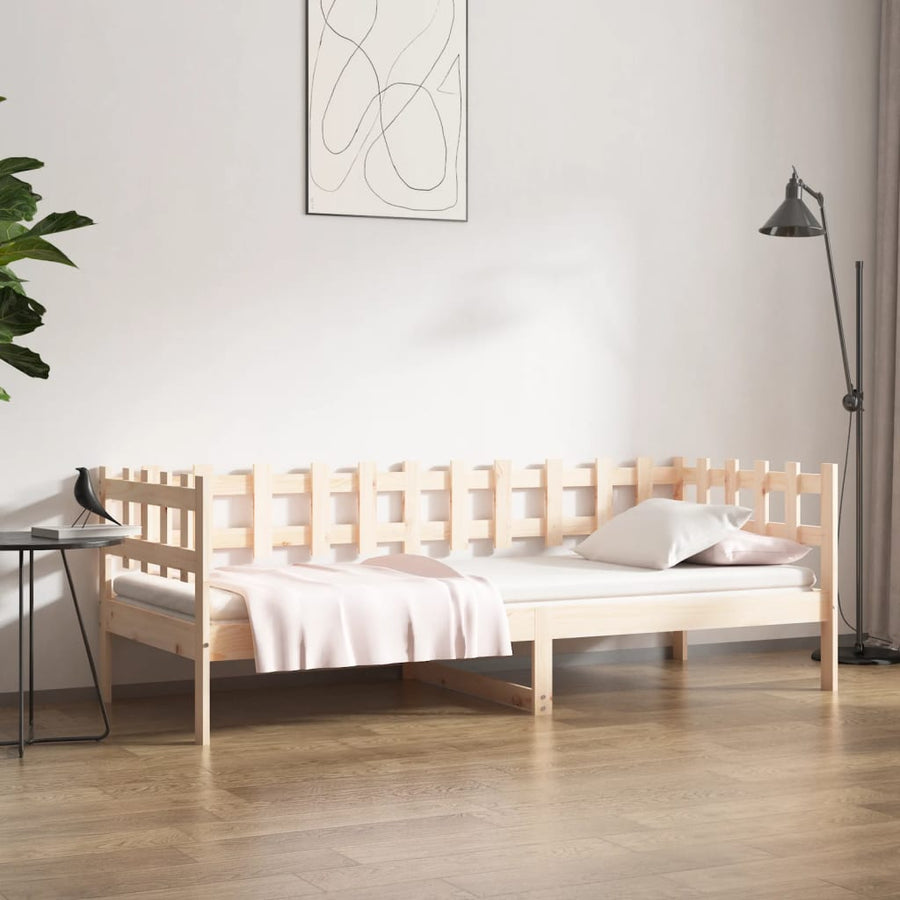Slaapbank Zonder Matras Massief Grenenhout 90 x 190 cm Naturel