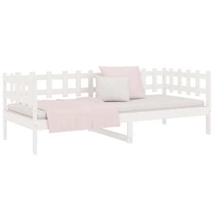 Slaapbank Zonder Matras Massief Grenenhout 90 x 190 cm Wit