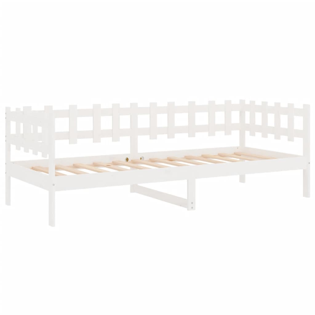 Slaapbank Zonder Matras Massief Grenenhout 90 x 190 cm Wit
