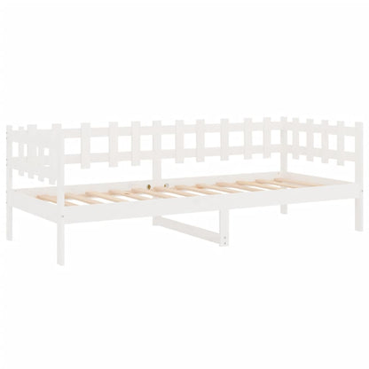 Slaapbank Zonder Matras Massief Grenenhout 90 x 190 cm Wit