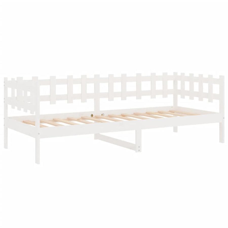 Slaapbank Zonder Matras Massief Grenenhout 90 x 190 cm Wit