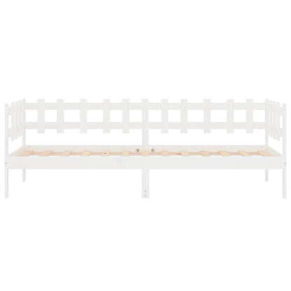 Slaapbank Zonder Matras Massief Grenenhout 90 x 190 cm Wit