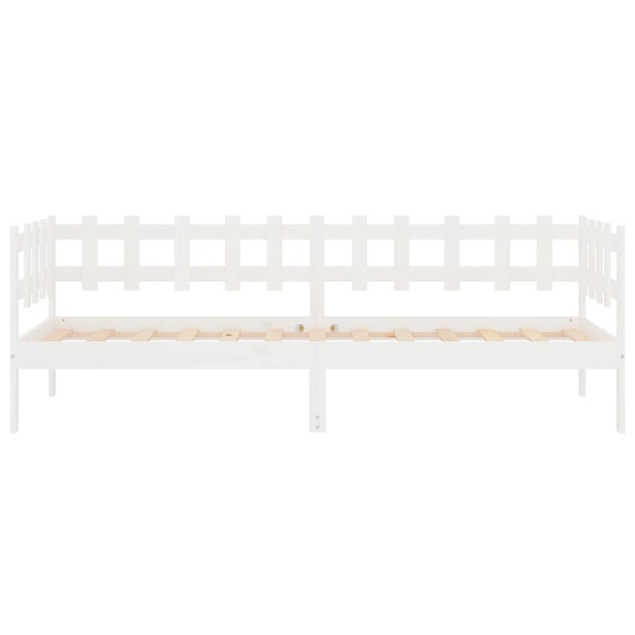 Slaapbank Zonder Matras Massief Grenenhout 90 x 190 cm Wit