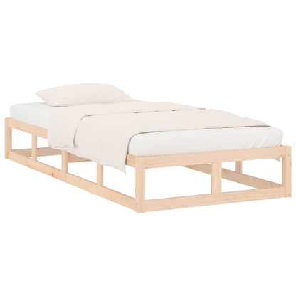 Bedframe Massief Hout 90 x 200 cm Naturel