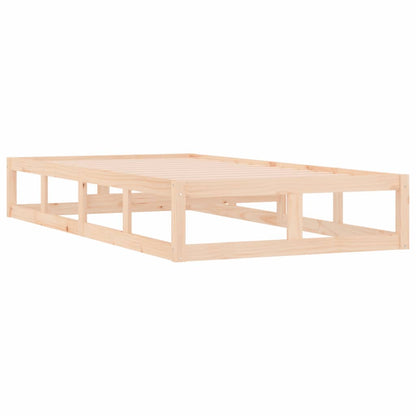 Bedframe Massief Hout 90 x 200 cm Naturel