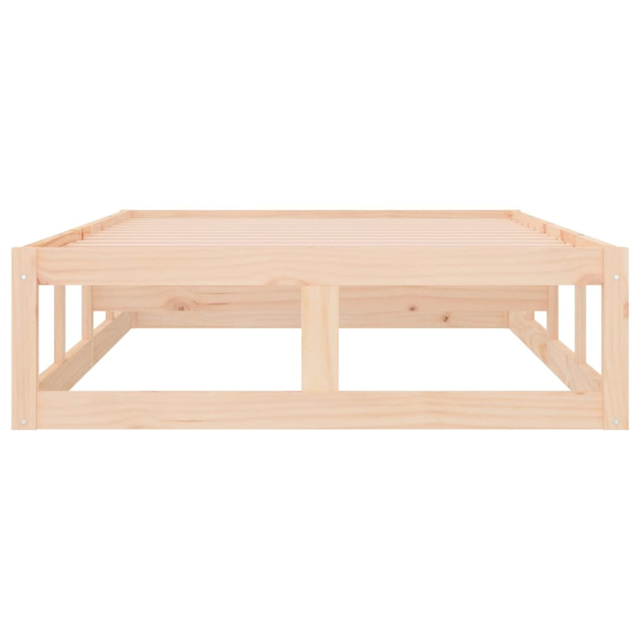 Bedframe Massief Hout 90 x 200 cm Naturel