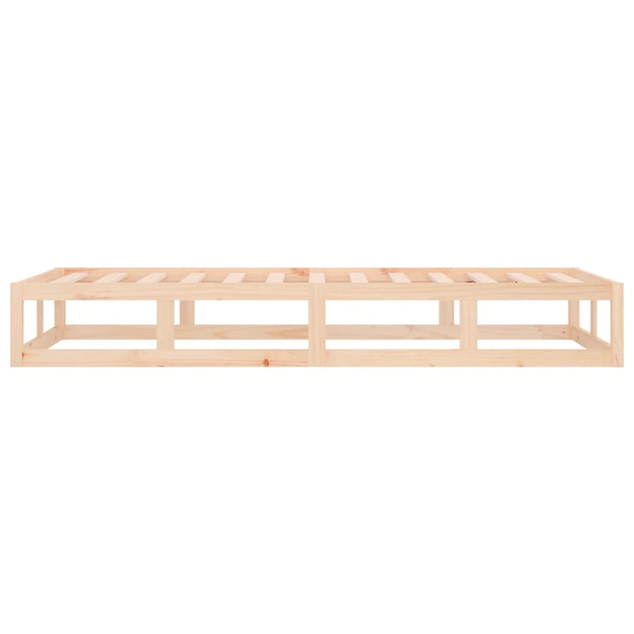 Bedframe Massief Hout 90 x 200 cm Naturel