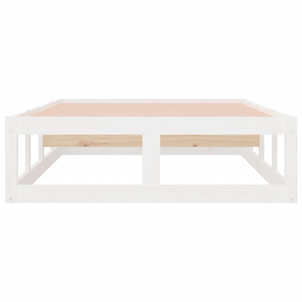 Bedframe Massief Hout 90 x 200 cm Wit