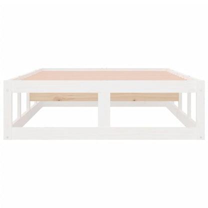 Bedframe Massief Hout 90 x 200 cm Wit